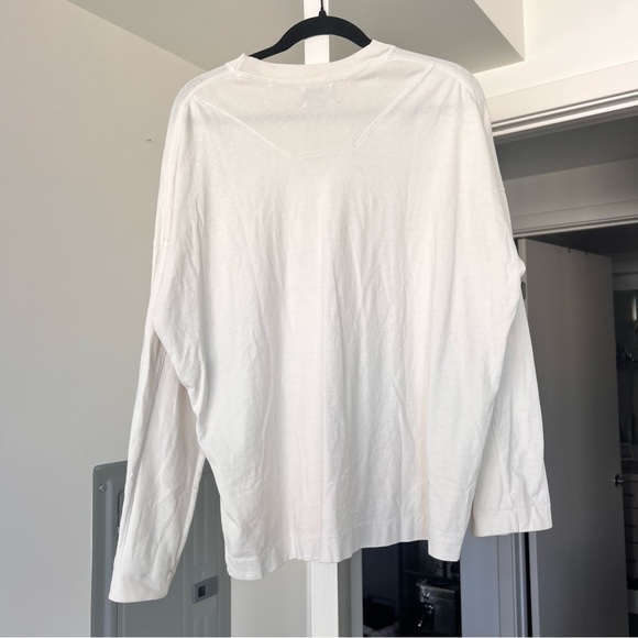 Joah Brown Vintage Oversized Long Sleeve Cotton T- Shirt In Fog (Beige) S/M - Picture 7 of 11